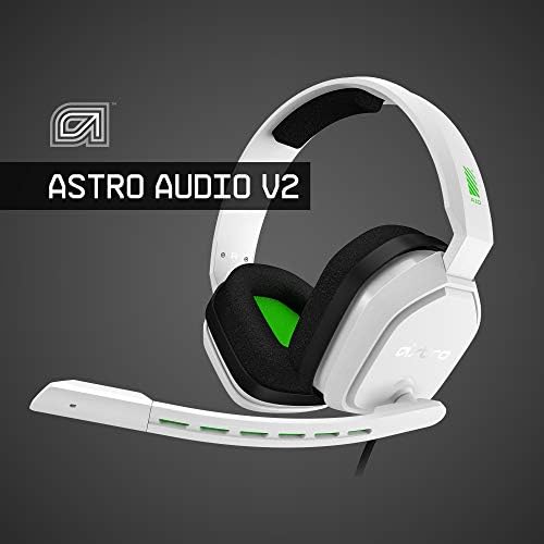 Жичен детска слушалки ASTRO Gaming A10, лека и устойчива на повреди, ASTRO, аудио жак 3,5 мм за Xbox Series X | S, Xbox One, PS5, PS4, Nintendo Switch, PC, Mac - Бял/Зелен