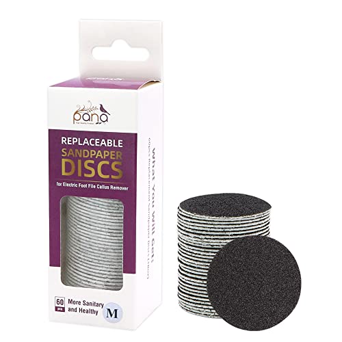 Сменяеми дискове за зареждане шкурка PANA Round Black Средно Зърно - Pedi File Easy Strip Peel Възглавничките за Пълнене