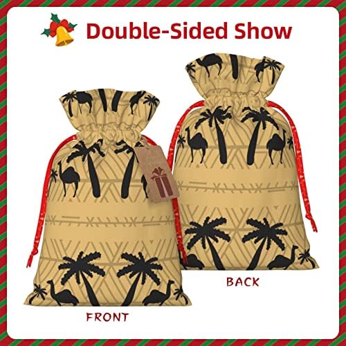 Пакети за коледни подаръци С завязками В африканския стил-Палми-Дървета-Камилите Торбички За Опаковане На