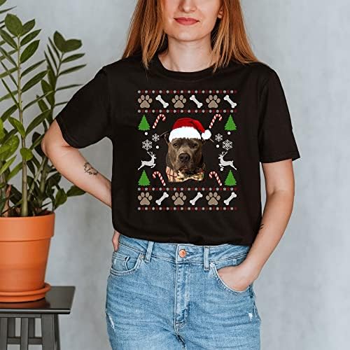 Персонални най-грозното Куче на Коледна Тениска, Куче Шапка на Дядо Коледа, Изработени по Поръчка вашата Собствена Куче