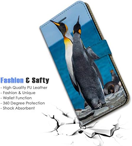 за Samsung S22 +, за Samsung Galaxy S22 Plus, дизайнерски калъф-портфейл с панти капак за телефон, A23148 Penguin