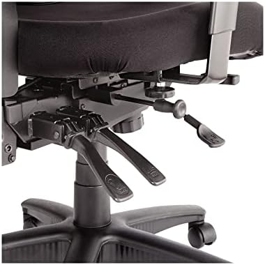 Мултифункционален стол на Ludmil ALEEL42ME10B от окото на материала серия на Ludmil Elusion със средна облегалка, черна