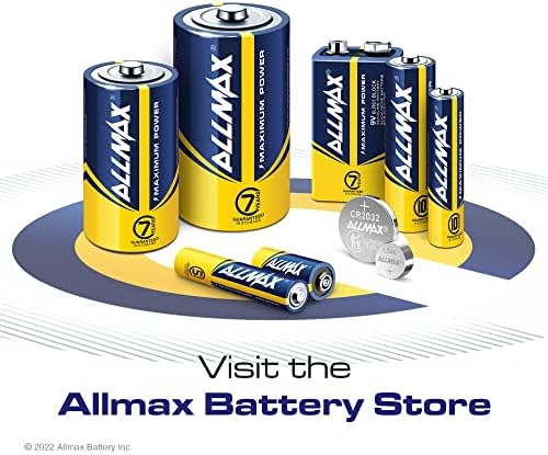 Алкални батерии максимална мощност от Allmax C (брой 6) – Заредете, срок на годност 7 години, запечатани дизайн,
