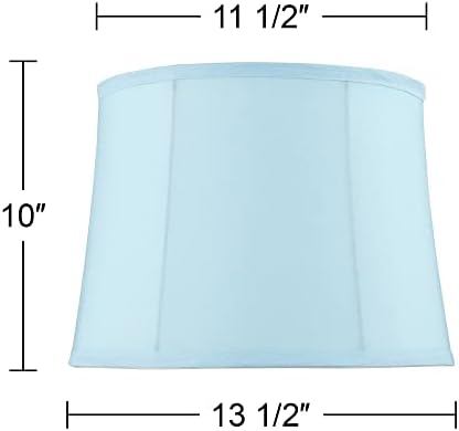 Комплект от 2 Нежно-Сини абажуров среден размер на 11,5 Отгоре x 13,5 отдолу x 10с наклон x 10 във височина (Паукообразный)
