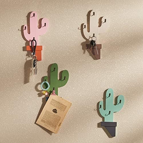 Куки Творчески Cactus Куки Стенно Украшение на Врата, Хол, Веранда, Ключ За Домашно Съхранение на Ръчни Куки (Цвят: синьо)