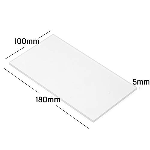Genmitsu Материали за ЦПУ Акрилен лист, прозрачен, 4шт 180 x 100 x 5 мм, идеален за гравиране с CNC машина за рязане,