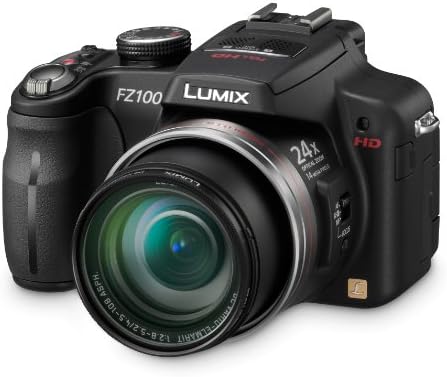 Цифров фотоапарат Panasonic Lumix DMC-FZ100 с резолюция 14,1 Mp с 24-кратно оптично увеличение, стабилизированным