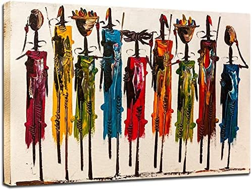 Biuteawal Афроамериканское Стенно Изкуство, Индийската Жена Декор Снимка на Абстрактни Картини и Декоративни Произведения
