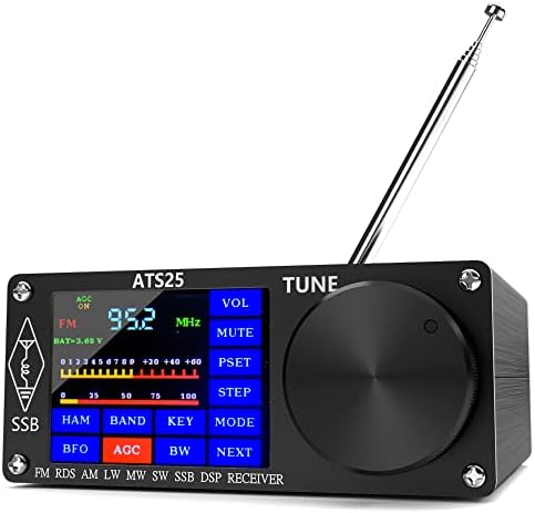 Високоскоростен радио Si4732 ATS-25 сензорен екран и антена 2,4 инча, SSB (MW и SW)
