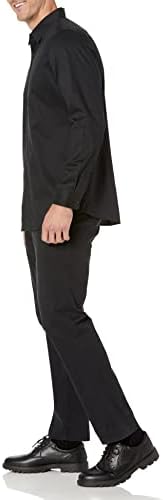 Мъжки Облегающая Стрейчевая риза Essentials с дълъг ръкав
