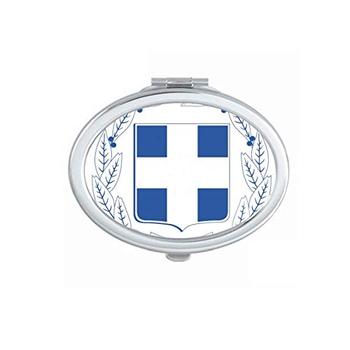 Гърция Европа Национален Герб Огледало Портативен Сгъваем Ръчен Грим Двойни Странични Очила