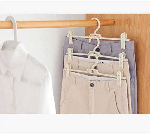 GSDNV 10шт Облекло, Панталони Закачалка за панталони Шал Многопластови Стелажи За съхранение на Спестяване на пространство в Гардероба (Розов цвят)