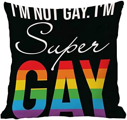 Аз Не съм гей, аз съм Супер Гей, Калъфка за възглавница, Романтична Калъфка за възглавница, Пола Равенство, ЛГБТК, гей-Гордост,