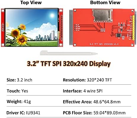 Hosyond 3,2 Инча(А) А) TFT LCD дисплей Сензорен Екран Дисплей Модул 320x240 SPI Сериен ILI9341 с едно Докосване на Писеца