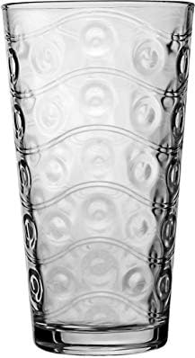 Circleware Cosmo Огромен Набор от стъклени съдове за готвене от 12 теми, състоящ се от чаши за хайбола и Чаши