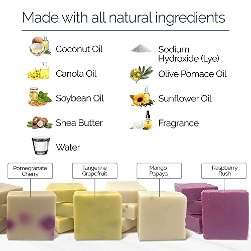 Различни естествен сапун за жени - Подаръчен комплект ръчно изработени сапуни с етерични масло - Органични Овлажняващи