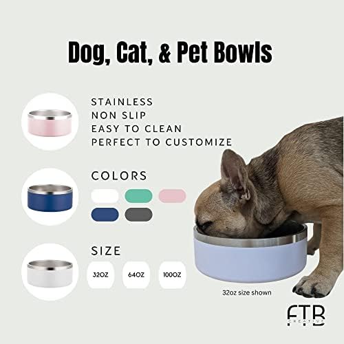 Купа за храна и вода FTB Creative от неръждаема стомана, за кучета/ Котки / домашни любимци, Адаптивни, с