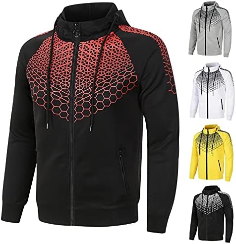 WYTong/ мъжки ежедневни, спортни блузи, тренировочная hoody с дълги ръкави и принтом с цип, спортна hoody с качулка