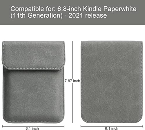 за Kindle Paperwhite (11-то поколение, випуск 2021 г.) (образец № M2L3EK) -за чанти с ръкав 6,8 инча -пълна черна