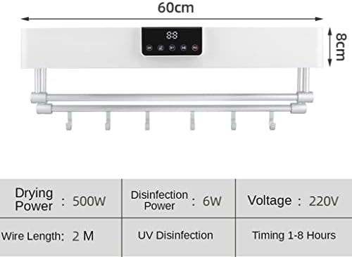 DIAOD Топло Простор Полк За Баня Електрическа Закачалка за кърпи Сензорен екран за Синхронизиране на Радиатора Индукция