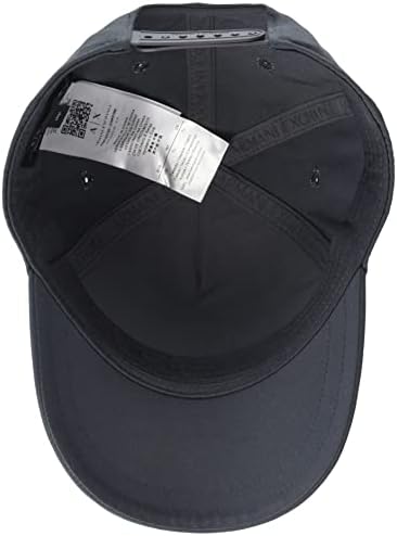 Мъжка бейзболна шапка с контрастиращи с логото на A|X ARMANI EXCHANGE от изкуствена кожа