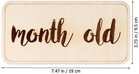 TOYANDONA 13 бр. Дървени Карти с известните Забележителности на месец за бебета от 1 до 12 месеца, Карти на Растежа на първата Година, Та за Регистрация на детето, Маркери з?