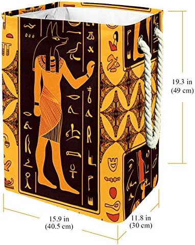 Кошница за дрехи DJROW в Ретро стил, с участието на египетските богове и египетски йероглифи Вградена подплата с подвижни