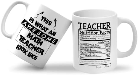 Забавен Страхотен Подарък под формата на утайка от чаши за Учителя по математика, в знак на признателност (11 грама, 20 грама)