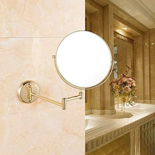 LIANXIAO - Стенни Огледала за грим С увеличително стъкло, Трайно Регулируемо Огледало за Баня, Тоалетен огледало за