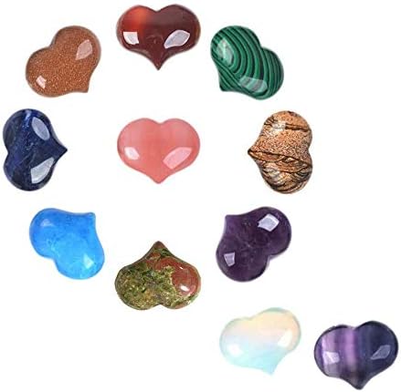 10ШТ Разход на Кристален Камък-Сърцето Тормози Камъни Исцеляющий Чакра Скъпоценен Камък, Мини на 25 mm Рейки
