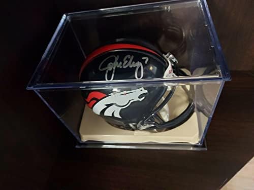 Каска ДЖОН ELWAY Denver Broncos Riddell Speed Mini NFL с автоматично управление - PSA/ ДНК - Каски NFL с автограф