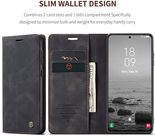 Калъф Kowauri за Samsung Galaxy S23, Класически Дизайн, Кожен Портфейл с Магнитна закопчалка, Панти калъф с поставка, Слот