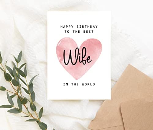 Поздравителна картичка честит рожден Ден на най-Добрата жена в света - Картичка за рожден ден на съпруга - пощенска Картичка на жена си - Подарък за Деня на майката П?