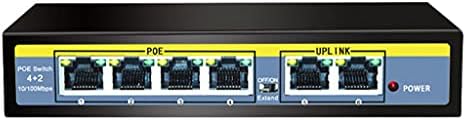 WPYYI 52V 6-портов switch POE 410/100 Mbps Port POE + 210/100 Mbps порт 250 м Прехвърляне 802.3 at/AF 1.2 Gbit/s