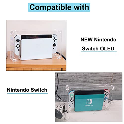 MANWU събира Защитен калъф за пылезащитного на екрана на новия модел Nintendo switch OLED (само кутията), акрилен прозрачен