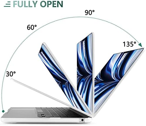 DONGKE е Съвместим с M2 MacBook Air 13,6-инчов калъф 2022 2023 A2681, Пластмасов Твърд калъф с клавиатура и защитно