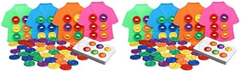 Toyvian Спортни Играчки за деца, Детски Образователни играчки, 2 комплекта Дрехи, чрез шнурове За Деца, чрез шнурове