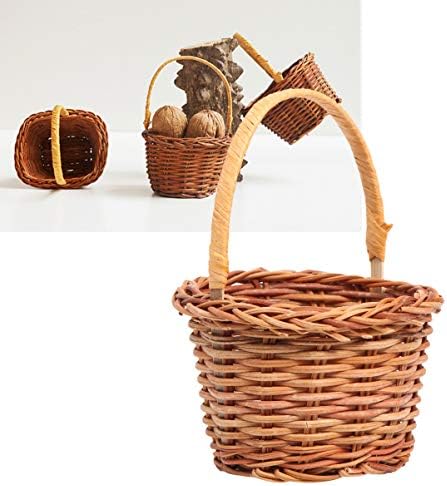 Мини Декоративна Кошница ABOOFAN великден кошница ротанговые кошници за подаръци, подарък, кошница, е за попълване, с дръжки,