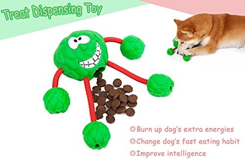 Трайни Играчки за кучета с дозатор Лакомствата от естествен Каучук, Играчки за никнене на млечни зъби, Интерактивна