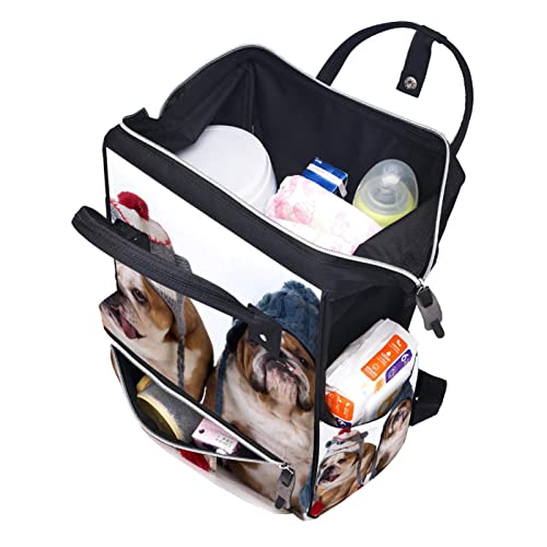 Чанти-тоут за памперси със сладък куче, раница за мама, чанта за пелени с голям капацитет, пътна чанта за грижа