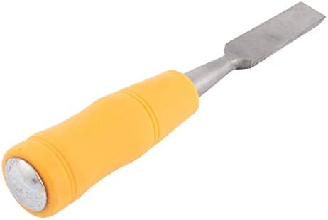 Инструменти за дърворезба X-DREE Жълта Пластмасова кръгла дръжка, Плотницкая стамеска дължина 18,5 см (Madera Amarillo Plástico