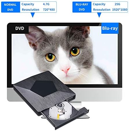 Външен 3D устройство Blu-Ray DVD устройство за запис на дискове Wihool Ultra Slim USB 3.0 и Type-C Blu Ray BD CD / DVD плейър