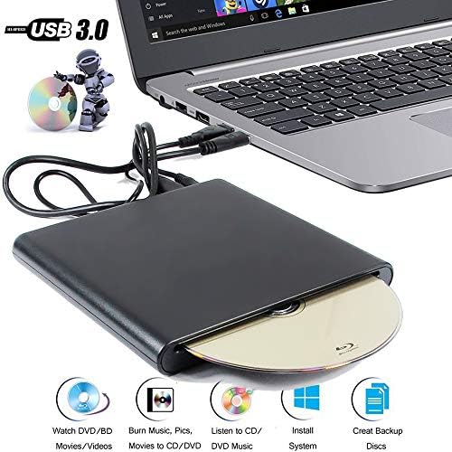 Външен плеър 3D Blu-ray филми на USB 3.0, за лаптоп HP Envy X360 13 17 13t 17t ProBook 450 G6 650 15,6650 2в1 със сензорен екран,