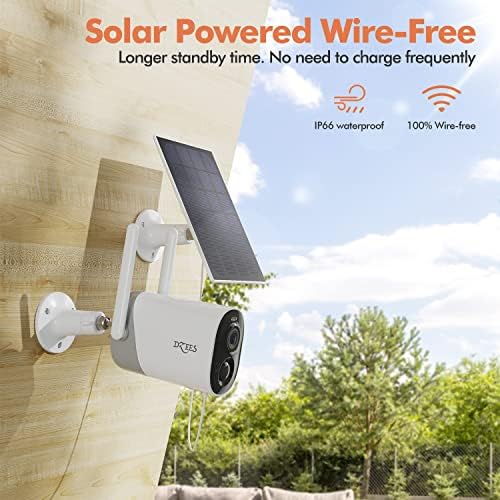 Безжична Градинска камера за сигурност Dzees, Слънчева тераса и Помещение за Сигурност за дома, 2,4 G WiFi Камера за Наблюдение