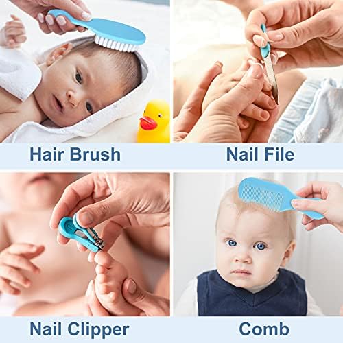 Комплект за грижа за здравето и детски tanhua, включващ Детска четка, Гребен, ножици, нокторезачки, Пилочку за нокти,