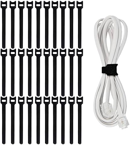 60 БР. Черни Кабелни Превръзки Viaky 6 инча (15 см), за Многократна употреба Самозатягивающиеся Шнурные колани, които