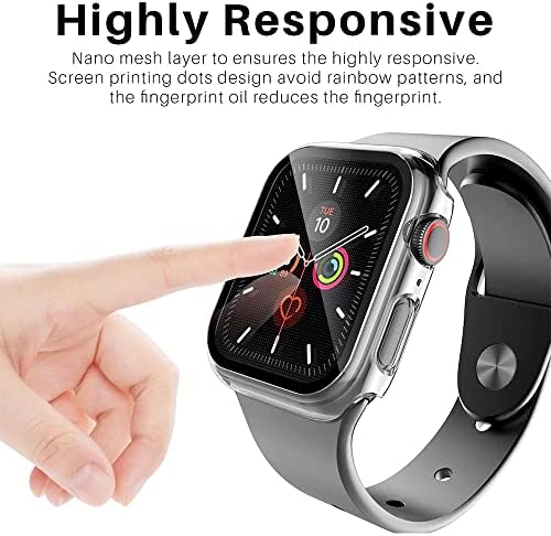 Съдържание на пакета HANKN 2, съвместима с Apple Watch Серия 6 5 4 Se, защитен слой от закалено стъкло 40 мм, твърд