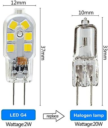 Livingly Light 2W G4 Led лампа с двухконтактным основание 2835 SMD AC/DC 12-Вольтовые Мини лампа с халогенна лампа с Мощност