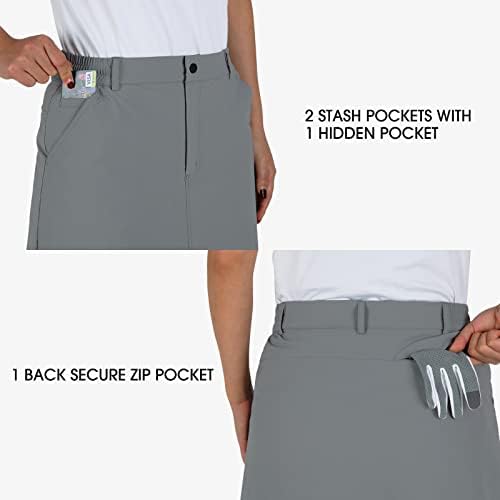 Дамски къси панталони за голф ANIVIVO, 18-цолови Ежедневни Панталони за Туризъм на Открито с джобове с цип,
