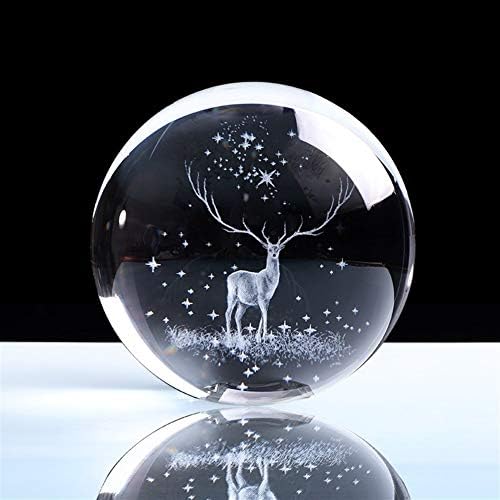 WCPJYZQ 60 mm/80 mm 3D Кристална Топка, Стъклена Гравированная Умален модел на Земята Сфера Кристал Занаятчийски Украшение Глобус